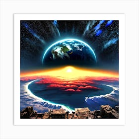 Earth From Space Art Print