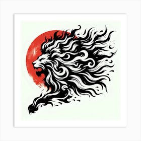 Lion Tattoo Art Print