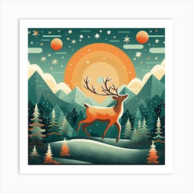 Deer In The Forest 15 Art Print