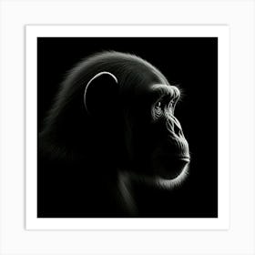 Chimpanzee Portrait 2 Art Print