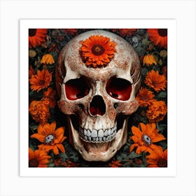 Day Of The Dead Skull Art Print