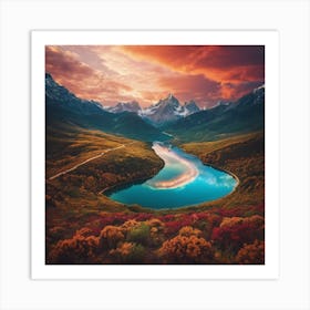 Sunset In The Valley Art Print