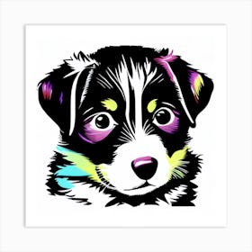 Australian Shepherd Puppy Art Print