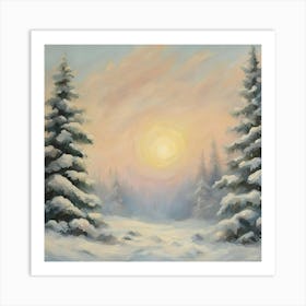 Winter Sunset Art Print