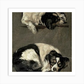 Two Dogs Sleeping Art Print