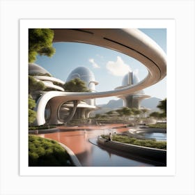 Futuristic City 280 Art Print