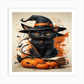 Witch Cat Art Print