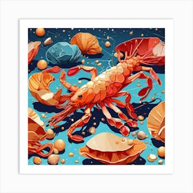 Crawfish Illustration Art Print