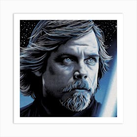 Luke Skywalker Star Wars Dot Art Print Art Print