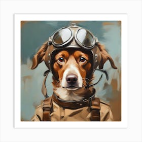 Pilot Dog 1 Art Print