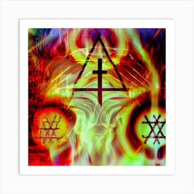 Abstract Photo Of Lilith, Lucifer And Hecate 2 Art Print