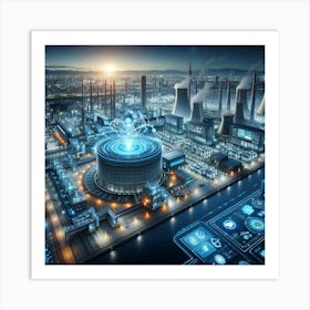 Futuristic Industrial City Art Print