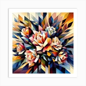 Abstract Roses 1 Art Print