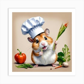 Chef Hamster 29 Art Print