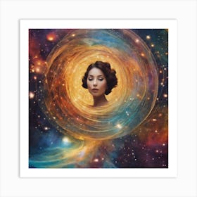 Cosmic Woman In Space Art Print