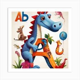 Dragon Letter A 1 Art Print