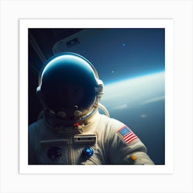 Astronaut In Space Art Print