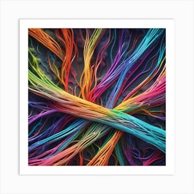 Rainbow Wires 4 Art Print