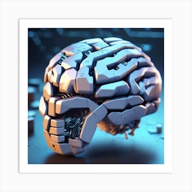 Futuristic Brain 15 Art Print