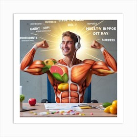 Muscular Man Art Print