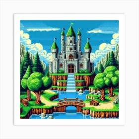 8-bit castle 1 Art Print