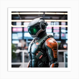 Futuristic Robot 121 Art Print