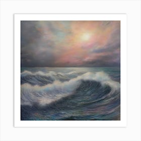 Storm at sea Art Print
