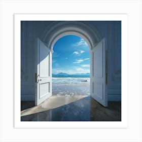 Open Door To The Ocean Art Print