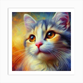 Cat Painting Art Print