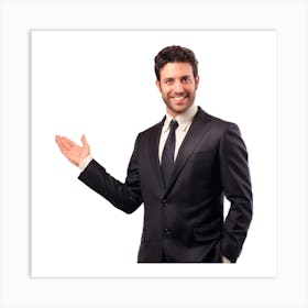 Businessman Posing Art Print