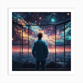 Man Looking Out Art Print