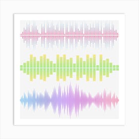Sound Music Sound Wave Angle Text Symmetry Art Print