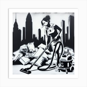 Nyc Street Art Hoovering Art Print