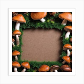 Frame Of Mushrooms 6 Art Print