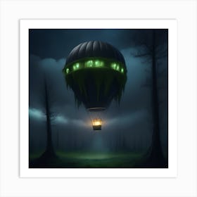 Dark Hot Air Balloon 4 Art Print