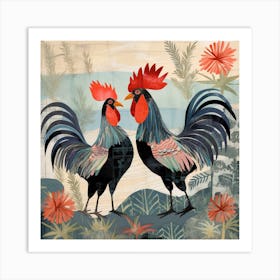 Bird In Nature Rooster 7 Art Print