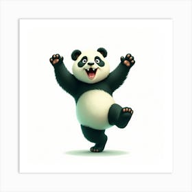 Panda Bear Dancing Art Print