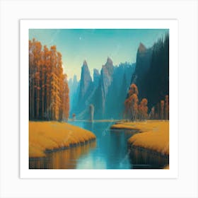 Landscape Painting Art Print