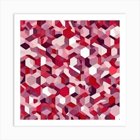 Pattern red white violet pink Art Print