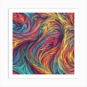 Colored Yarn Art Print