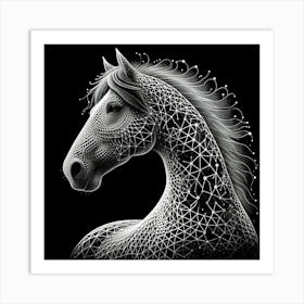 Abstract Horse 9 Art Print