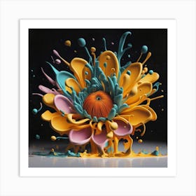 Splatter Flower Art Print