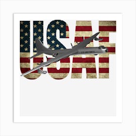 Usaf B 36 Peacemaker Us Flag Airforce Art Print