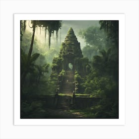 Angkor Temple In The Jungle Art Print