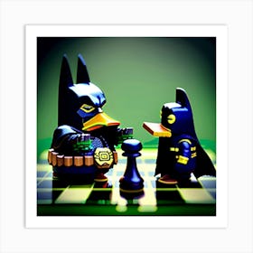 Backducks in chess game and one pawn left  Art Print