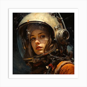 Space Girl 6 Art Print