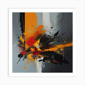 Abstract Painting That Combines Contrasting Colors 2 Art Print