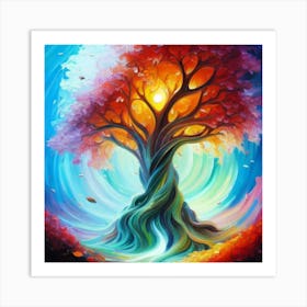 Tree Of Life oil painting abstract painting art 3 Art Print