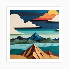 Mountains And Clouds Art Print