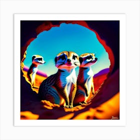 AFRICAN MERECATS Art Print